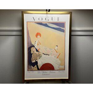 Vintage Vogue Cover Framed Art Print - 14x20 Reproduction Vogue Cover, Includes